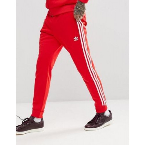 pantalon adidas rouge homme