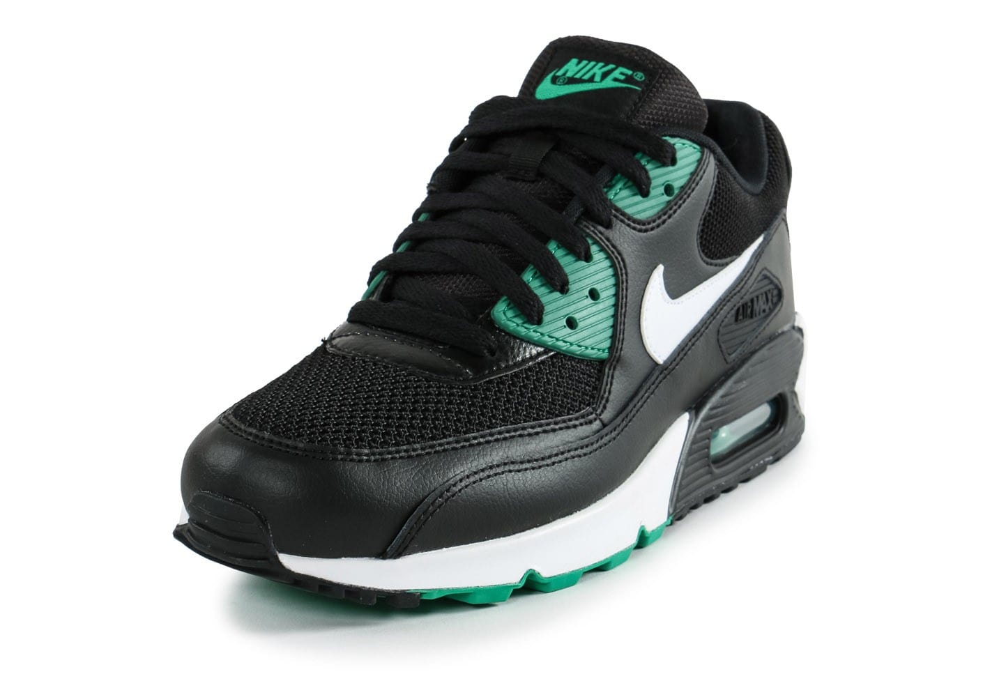 nike noir et vert fluo