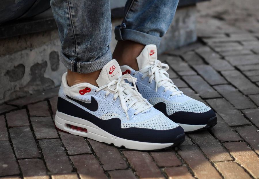 air max one blanche et bleu